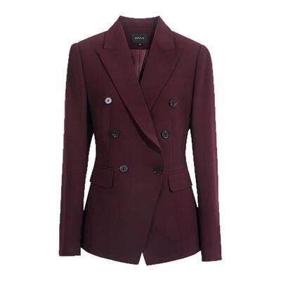 OFFIY优雅显白红色西装裤子半裙