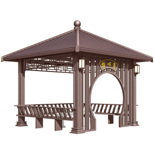 铝合金凉亭户外四角中式亭院子六角亭子仿古遮阳凉棚别墅庭院凉亭