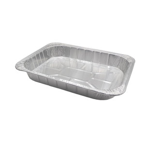 超大号加厚一次性锡纸盒烧烤盘烤鱼海鲜外卖打包铝箔盒长方形带盖