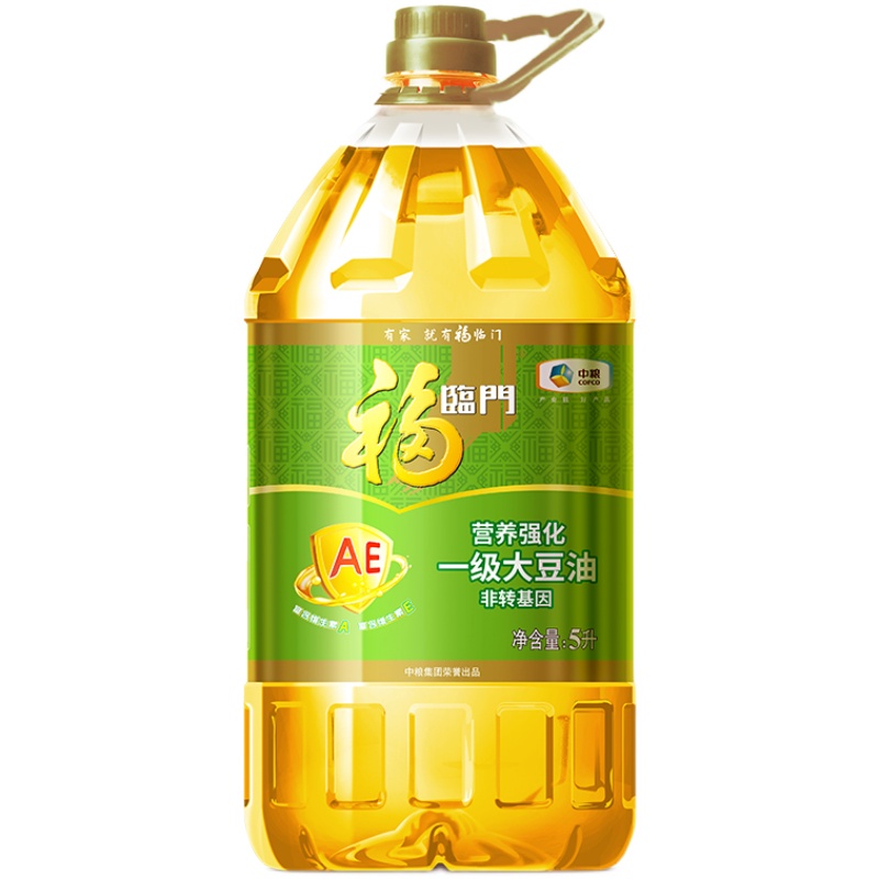 中粮福临门非转基因AE大豆油5L*1桶装家庭装