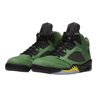Air Jordan 5 AJ5 俄勒冈鸭子绿麂皮 男高帮休闲篮球鞋CK6631-307