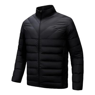 安踏轻薄羽绒服男士修身立领