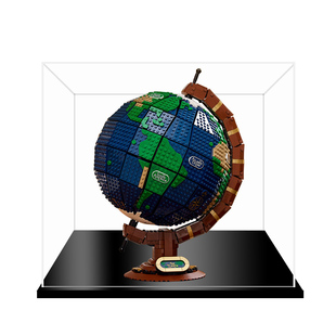 适用乐高21332地球仪亚克力展示盒 透明玻璃盒子积木防尘罩手办盒