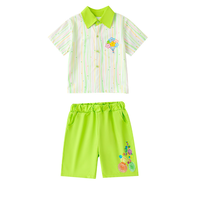 儿童六一演出服幼儿园清新绿色