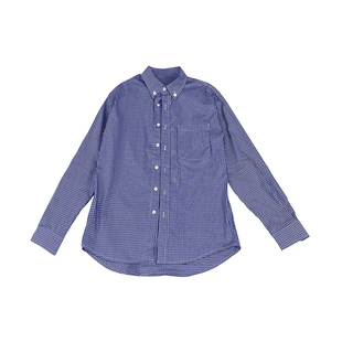 Punkhoo 韩系氛围感蓝色格子衬衫外套女长袖春季衬衣宽松通勤休闲