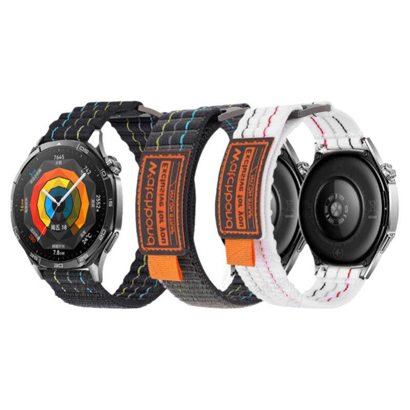 适用华为gt5pro手表带watchgt5新款watch5细纤维GT4按压式腕带watch4pro运动腕表智能GT3女士2pro编织男款链