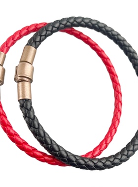 周生家红绳手链XL串珠黑绳5MM