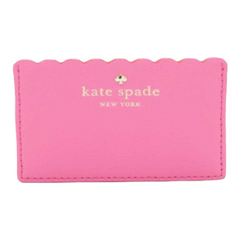 Kate Spade New York女皮卡包粉粉logo荷叶边潮美国直邮S4683P
