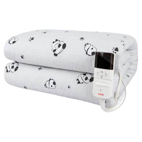 彩虹牌电热毯双人双控调温智能断电定时棉面家用单人厚电褥子包邮