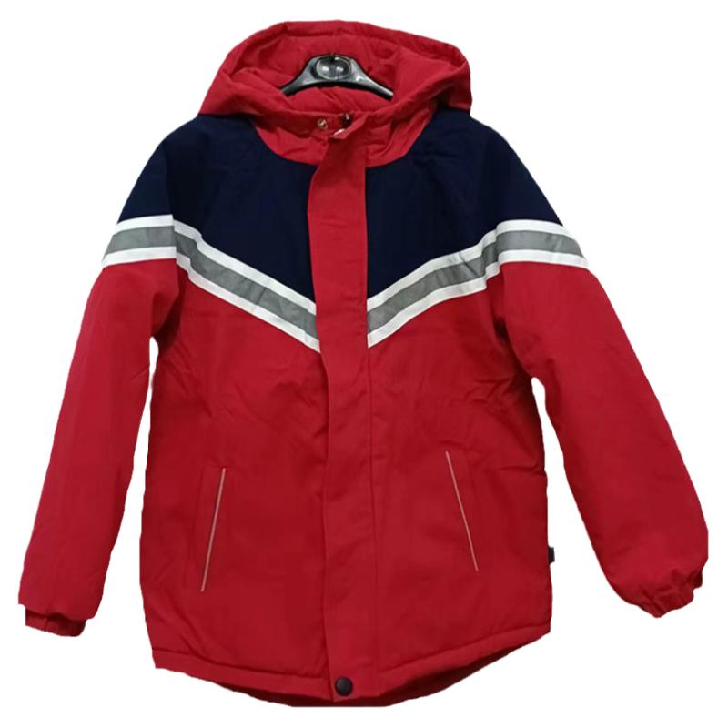 小学生幼儿园加棉加厚校服红色班服一体绗棉冲锋衣儿童蓝冬季外套