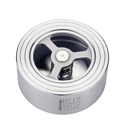 不锈钢H71光面对夹式止回阀包邮