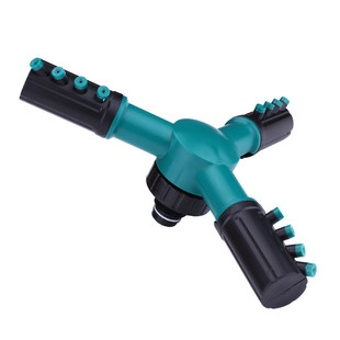 汉轩 通水自动旋转喷头喷水器浇花洒水喷头4分园林灌溉喷头配件