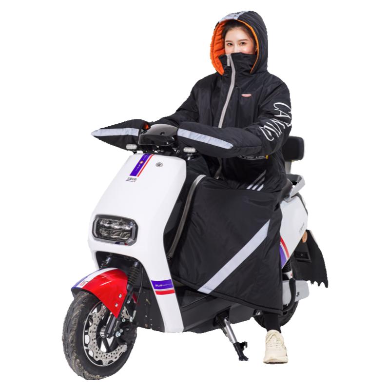 电动车挡风被冬季加绒加厚防寒防水骑车挡风衣电瓶车摩托车挡风罩
