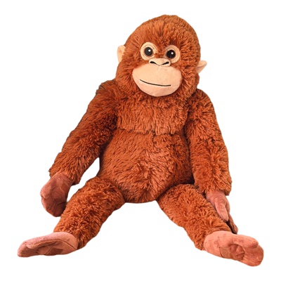 网红仿真猩猩毛绒玩具玩偶punch猴子可当窗帘挂尤恩格斯库红猩猩