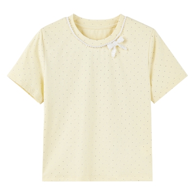 MISSCOCOON可可尼正肩波点棉T恤