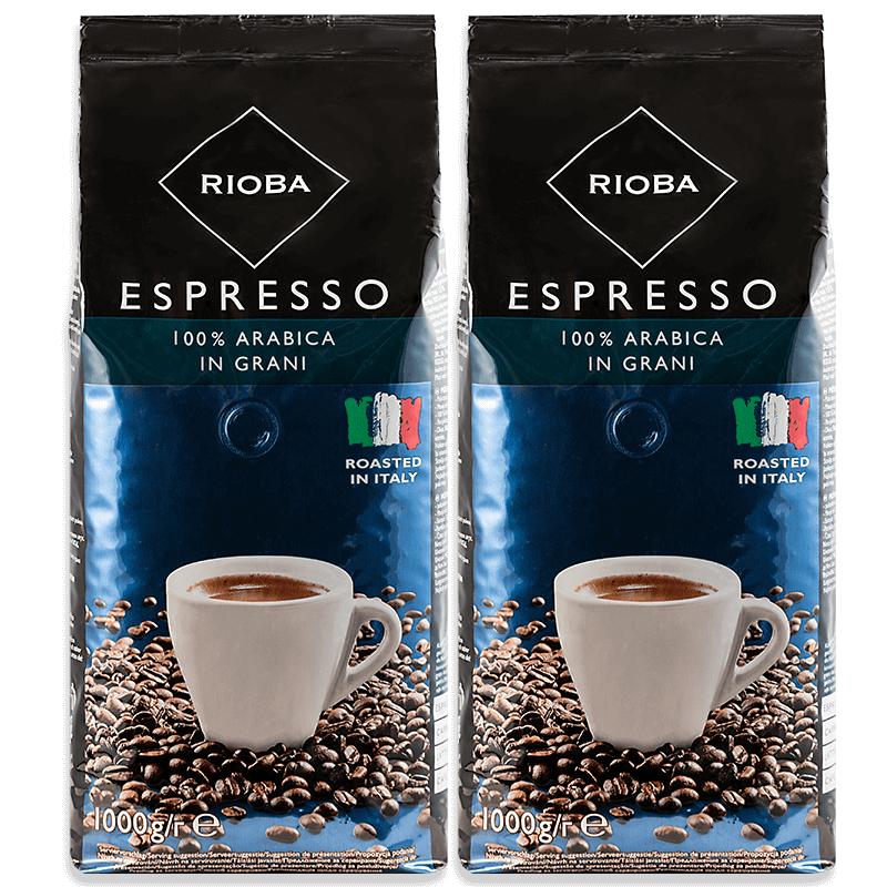 麦德龙 RIOBA瑞吧阿拉比卡铂金装咖啡豆口粮豆1kg*2袋意式烘焙