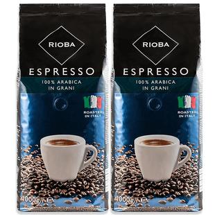 麦德龙RIOBA瑞吧阿拉比卡铂金装咖啡豆口粮豆1kg*2