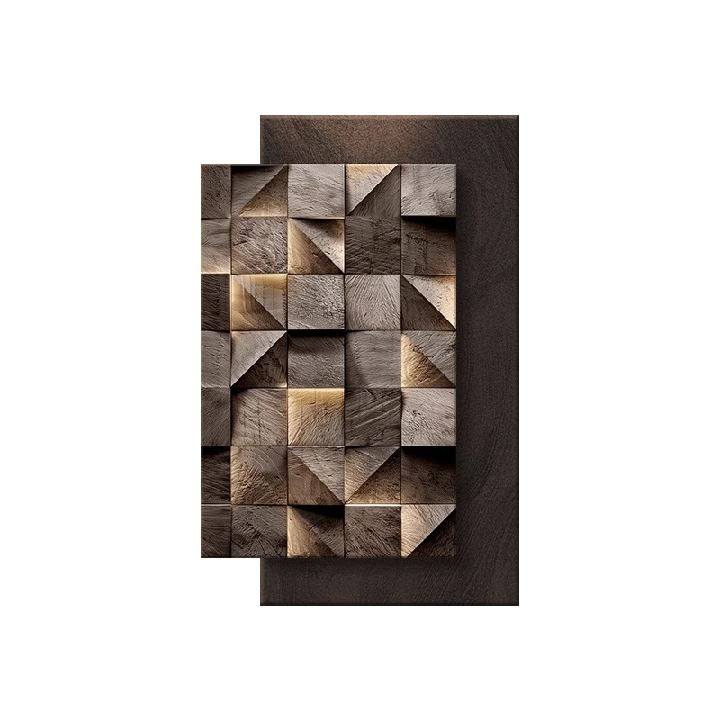 新款立体几何砂岩画玄关装饰画高级感客厅沙发背景墙挂画墙壁灯画