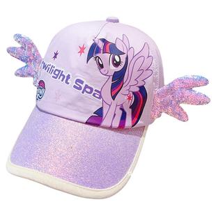 小马宝莉正版儿童翅膀棒球帽女童户外鸭舌帽子女孩夏季防晒太阳帽