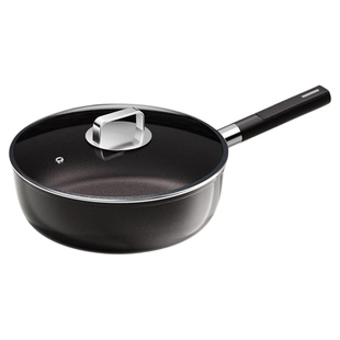 钛无涂层平底锅不粘锅家用牛排电磁炉煤气灶专用炒菜锅不沾深煎锅