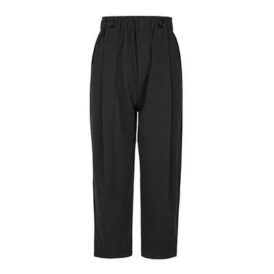 sdeer长裤圣迪奥百搭压褶黑色