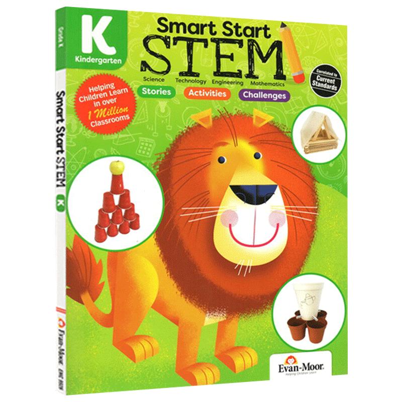 幼儿园大班Evan Moor出版美国加州教材课本Smart Start STEM grade K聪慧启蒙学科练习册 英文原版教辅英语学前教育5-6岁素养教育