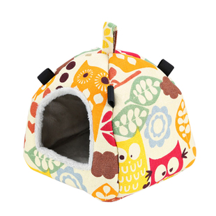 仓鼠棉窝蜜袋鼯窝松鼠金丝熊小房子保温小蜜保暖小屋躲避过冬用品