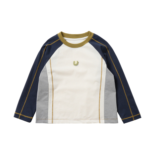 UPF50+ 儿童插肩袖打底衫 男童女童T恤长袖中童圆领上衣 春秋童装