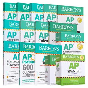 Barrons AP Test Prep Flashcards 巴朗备考AP考试 练习测试学习卡英文原版 Chemistry Premium Science Computer 化学科学计算机
