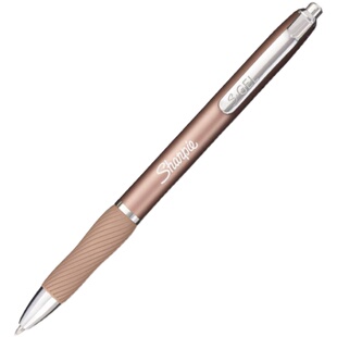 Sharpie锐意金属杆中性笔S-GEL按动0.5快干顺滑黑色签字笔进口