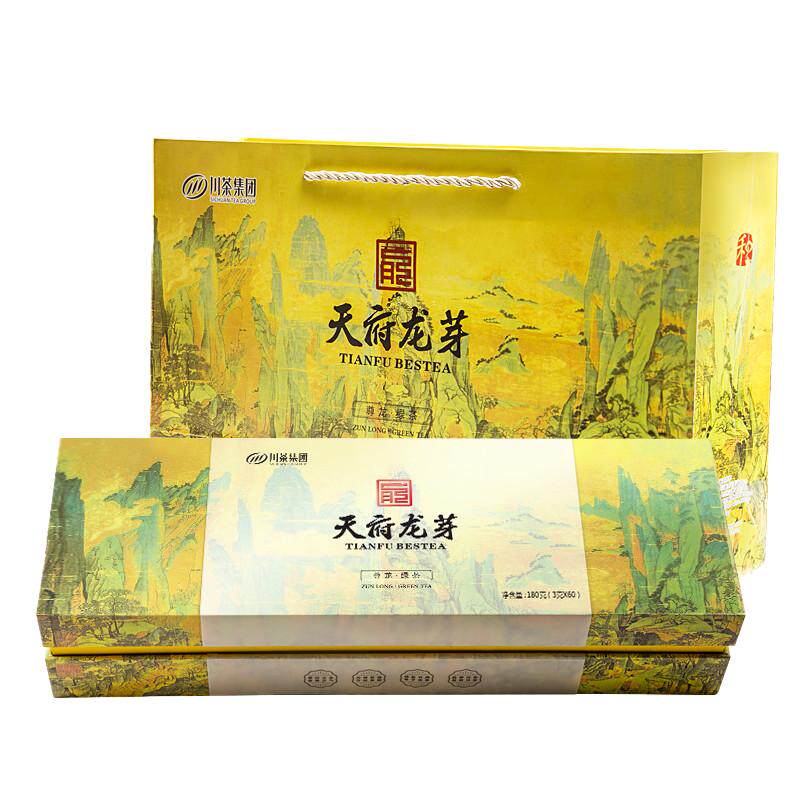 2026新茶天府龙芽尊龙绿茶高山特级雀舌春茶独芽茶叶礼盒180g送礼