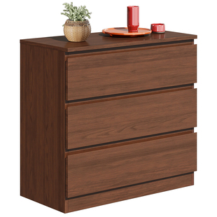 ydd原木风柜子餐边柜储物靠墙一体置物柜玄关柜斗柜钢制黑胡桃色