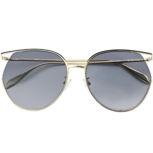 Alexander Mcqueen麦昆墨镜女高级感复古眼镜大脸显瘦太阳镜0255S