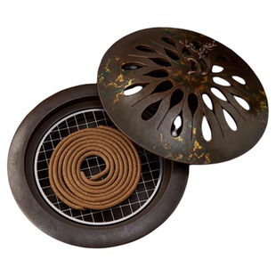 盈德堂复古创意镂空玄鹿香炉香薰炉香篆炉盘香炉禅意家用室内摆件