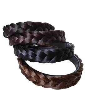 鱼骨辫假发发箍2025女款麻花辫发卡发捆头饰高颅顶显发量压发头箍