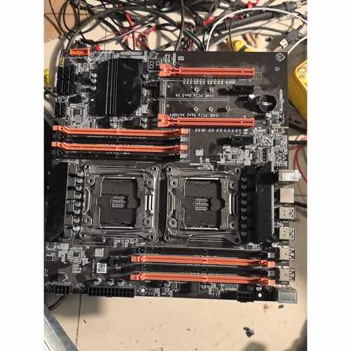 科脑X99双路D4主板，两张，一批货，型号ZX-DU99D4