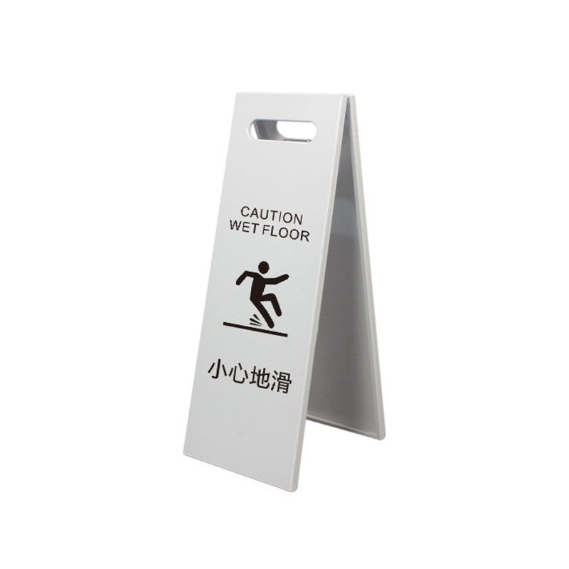 不锈钢a字牌小心台阶提示牌