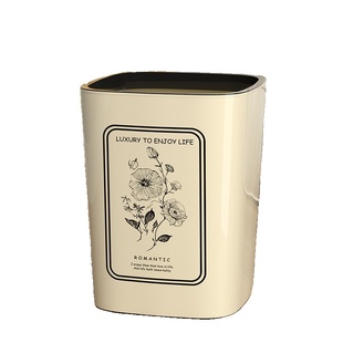 家用垃圾桶卧室客厅大容量厨房卫生间厕所高颜值奶油筒无盖创意