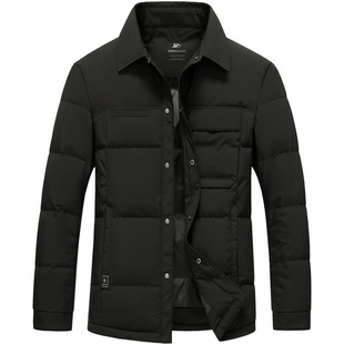 雪中飞薄款羽绒服男2025秋冬季新款百搭翻领中青年人90轻羽绒衬衫