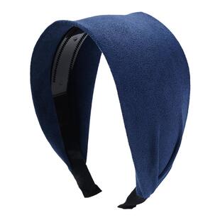 蓝色宽边发箍鞠婧祎同款加宽发卡超宽高颅顶头箍麂皮绒发窟头饰女