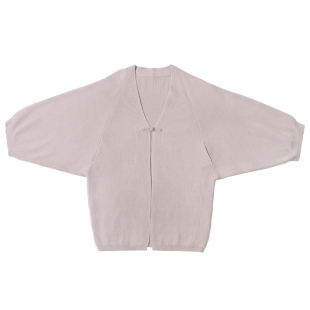 一粒扣针织开衫女外穿宽松中长款羊毛衫外套秋冬季2022年新款减龄