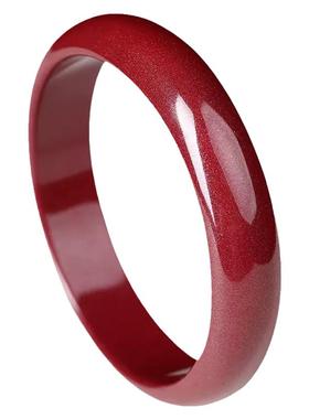 高含量朱砂手镯朱砂女心经宽镯子