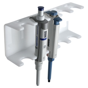 云程亚克力壁挂式移液器架 超净台枪架适配艾本德大龙吉尔森有机玻璃移液器枪架白色/透明 赠免钉胶长