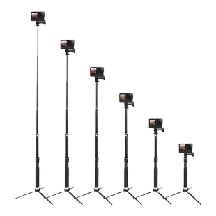 适用GoPro12/11/10自拍杆手持杆GoPro9/8/7/action/insta360配件运动相机手机自拍杆三角架一体式GoPro配件