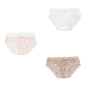 5条99元甜心少女品牌条纹波点印花棉质冰丝莫代尔系列三角内裤女