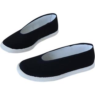 老北京千层底圆口练功鞋晨练鞋复古罗汉鞋透气防臭布底鞋中老年男