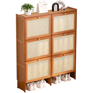 超薄鞋架子多层家用门口翻斗鞋柜简易入户门玄关省空间大容量收纳