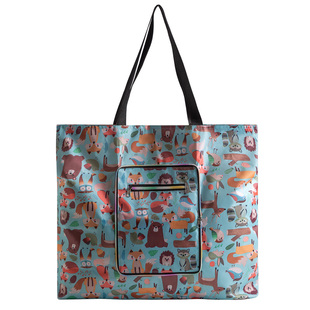 超大加厚购物袋大容量帆布买菜包防水手提袋带拉链折叠便携单肩包