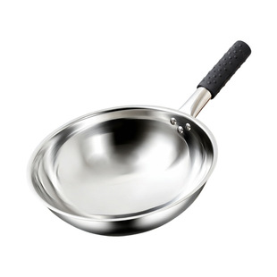 瑞安传家锅同款不锈钢炒锅不粘锅家用燃气灶凹面电磁炉炒菜锅