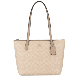 COACH/蔻驰奥莱女士经典标志老花FIONA拉链托特包单肩包通勤